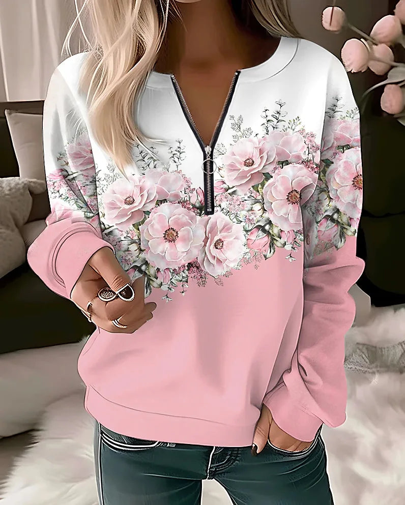 Bloom Street Oversized Zip Hoodie