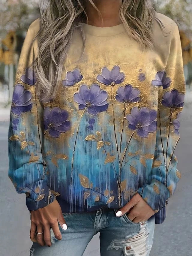 Floral Vibe Oversized Hoodie