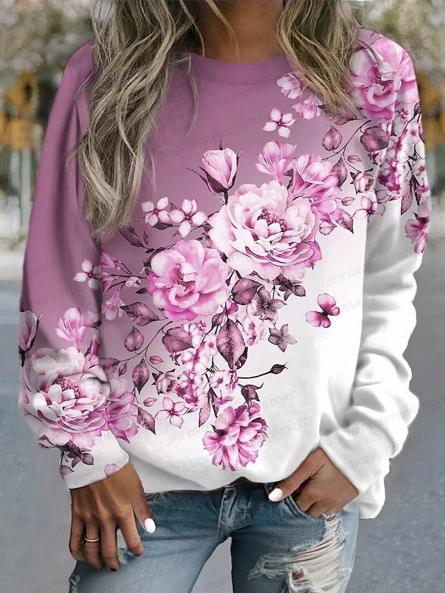 Floral Vibe Oversized Hoodie