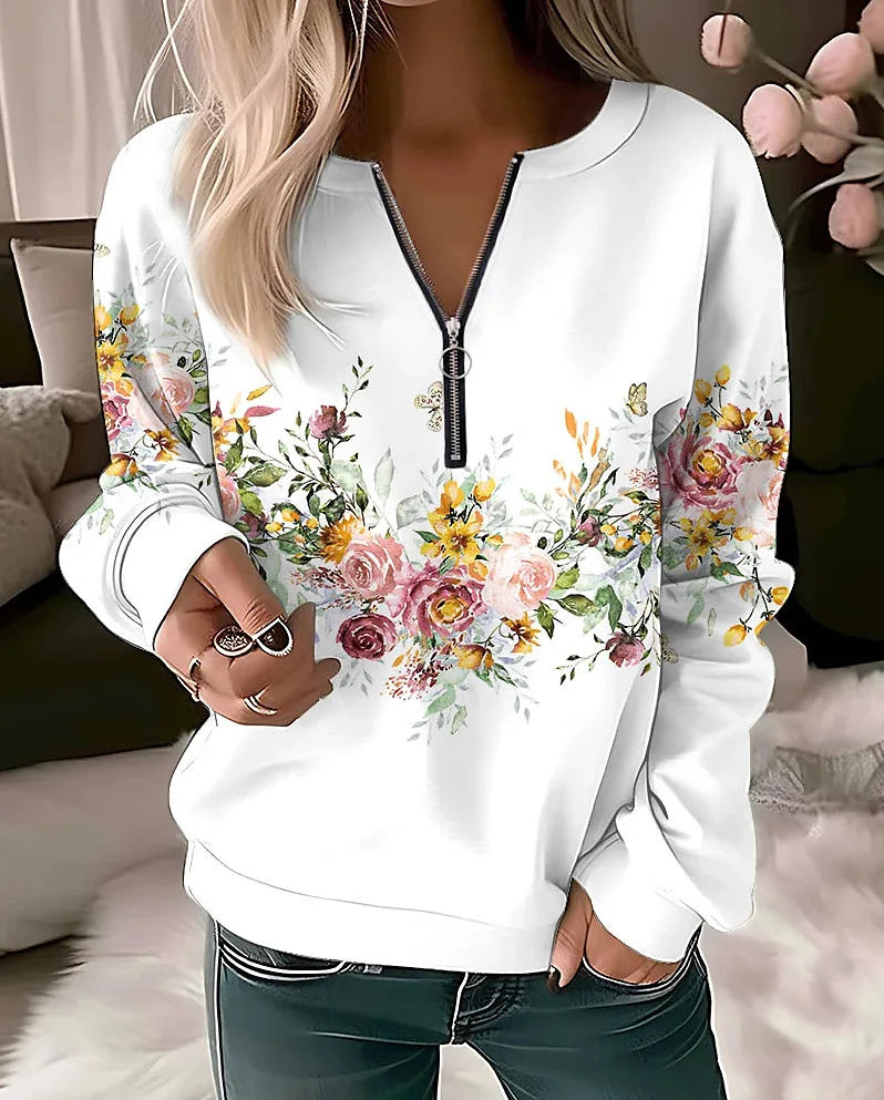 Bloom Street Oversized Zip Hoodie