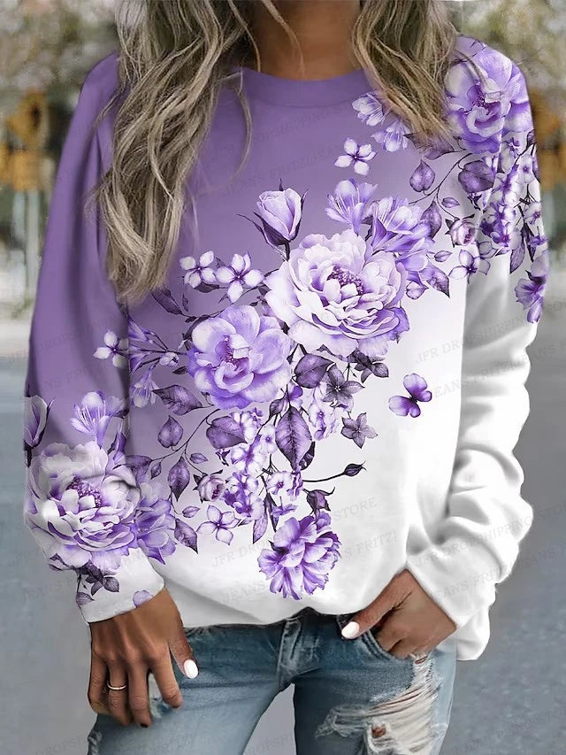 Floral Vibe Oversized Hoodie
