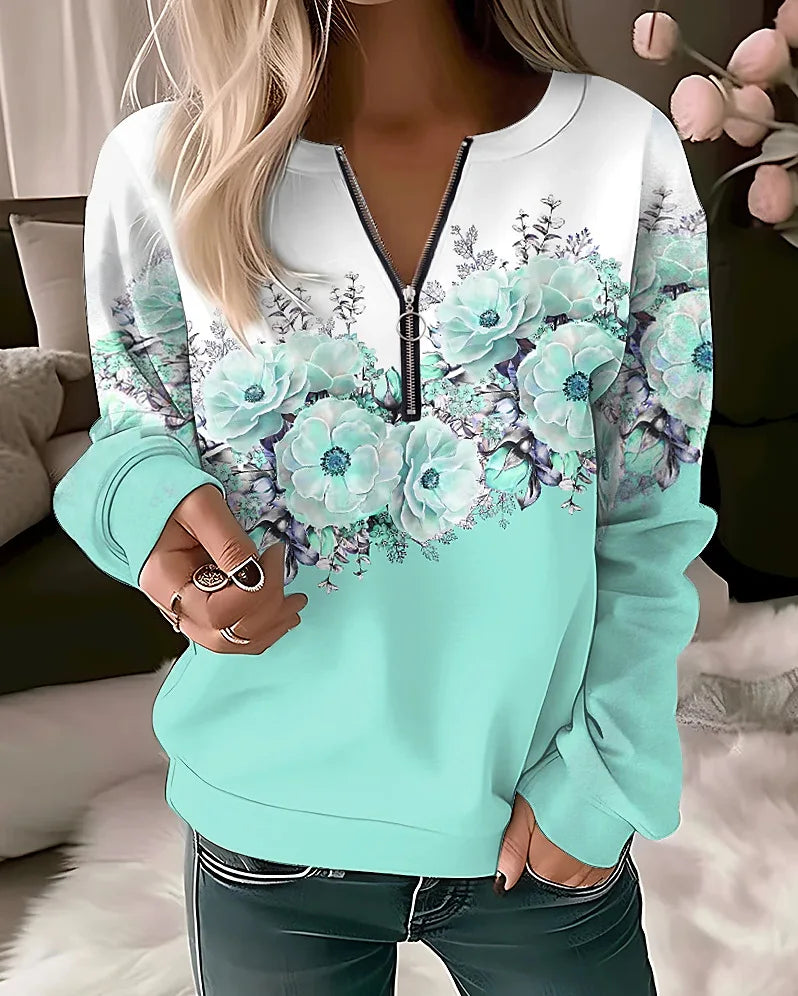 Bloom Street Oversized Zip Hoodie