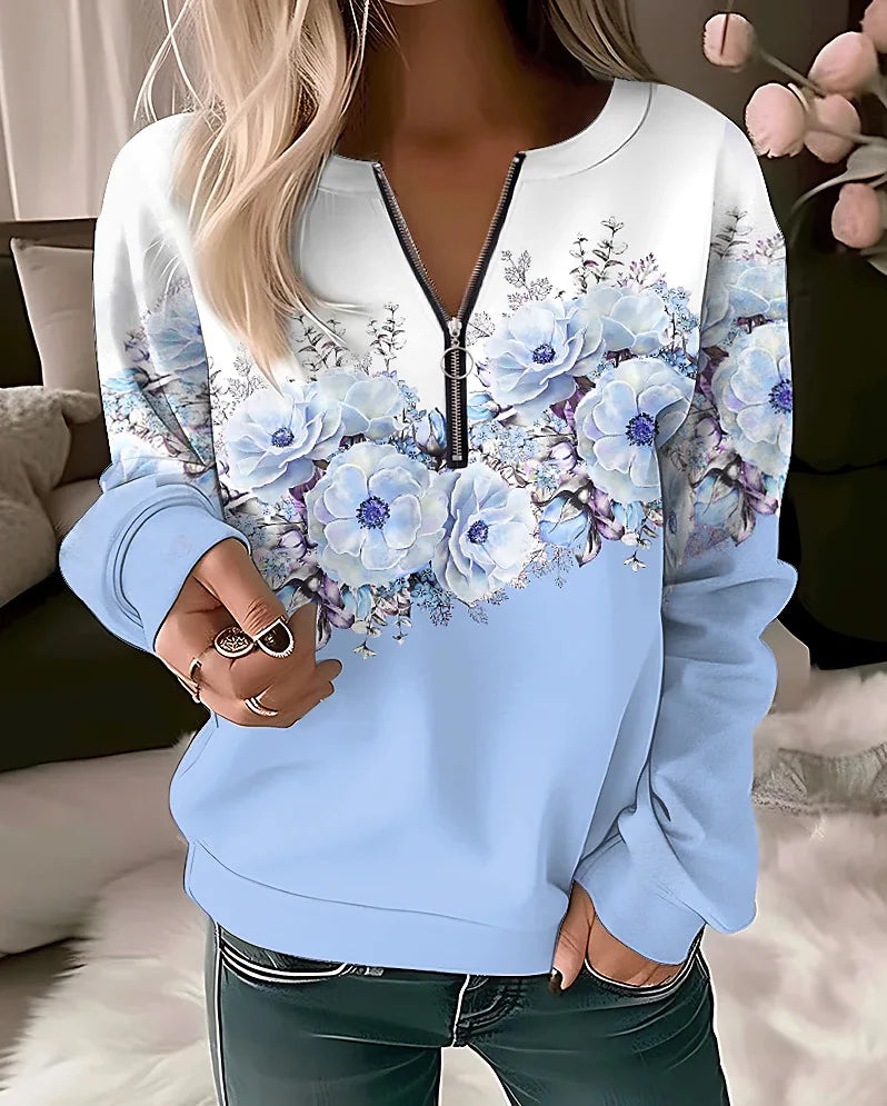 Bloom Street Oversized Zip Hoodie