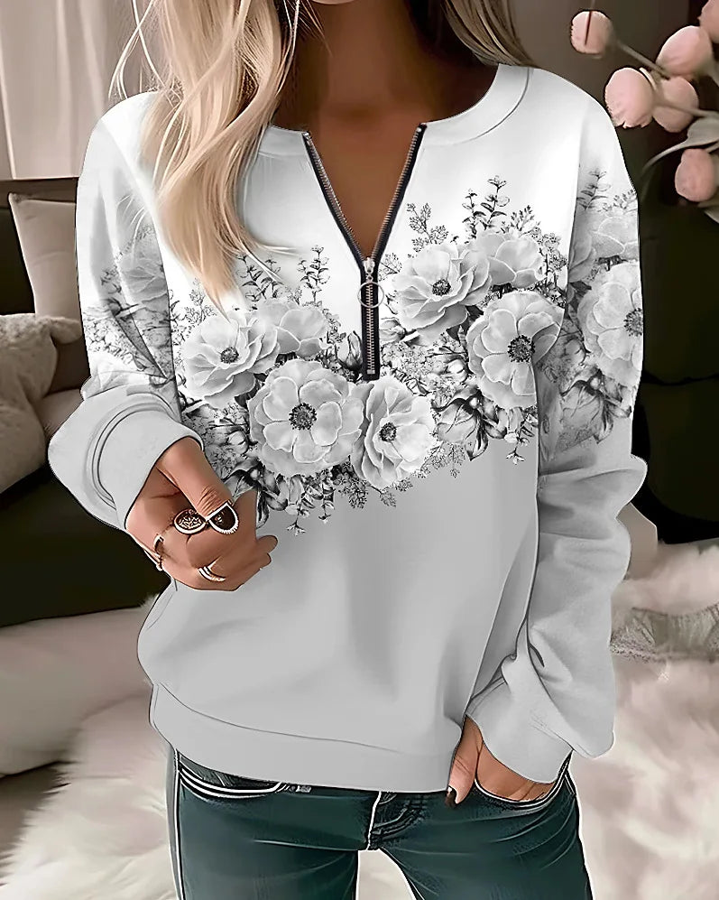 Bloom Street Oversized Zip Hoodie